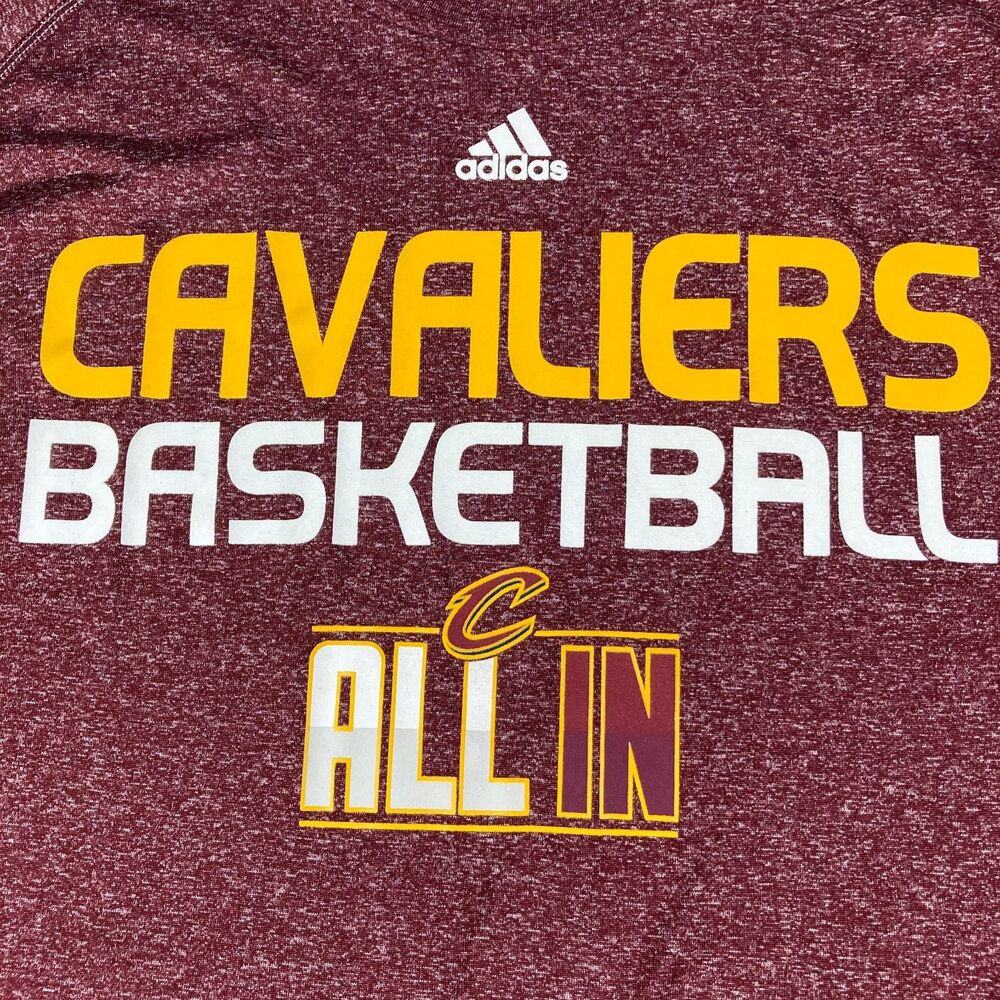 Adidas Cleveland Cavaliers Men 2XL Climalite Basketball All In Shirt 2015